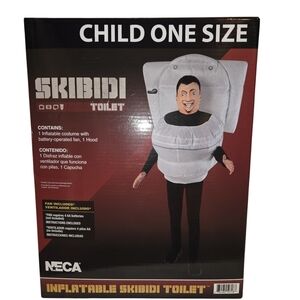 NECA Inflatable Skibidi Toilet Costume - White/Grey
